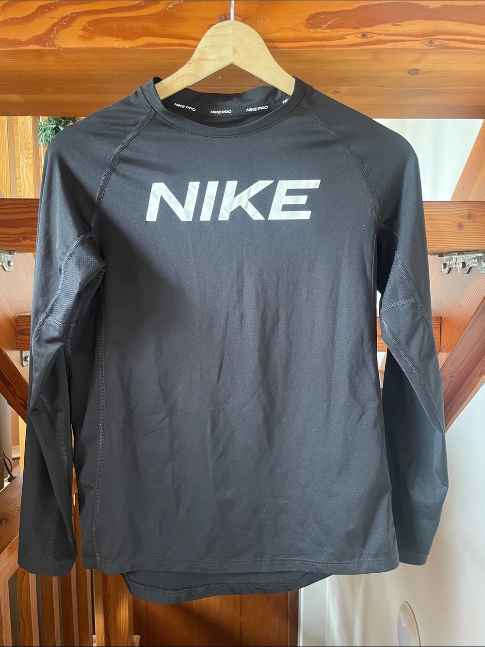 NWOT Nike Black Long-Sleeve Dri-FIT Top kids size large